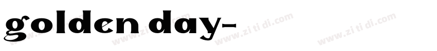 golden day字体转换